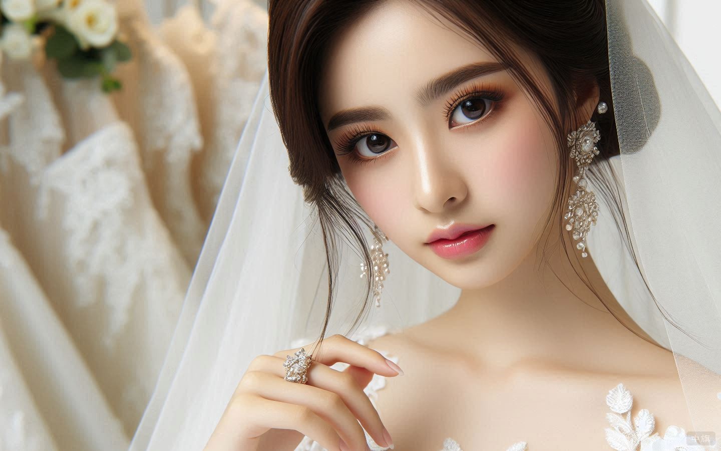 新娘子剛拍完的婚紗照